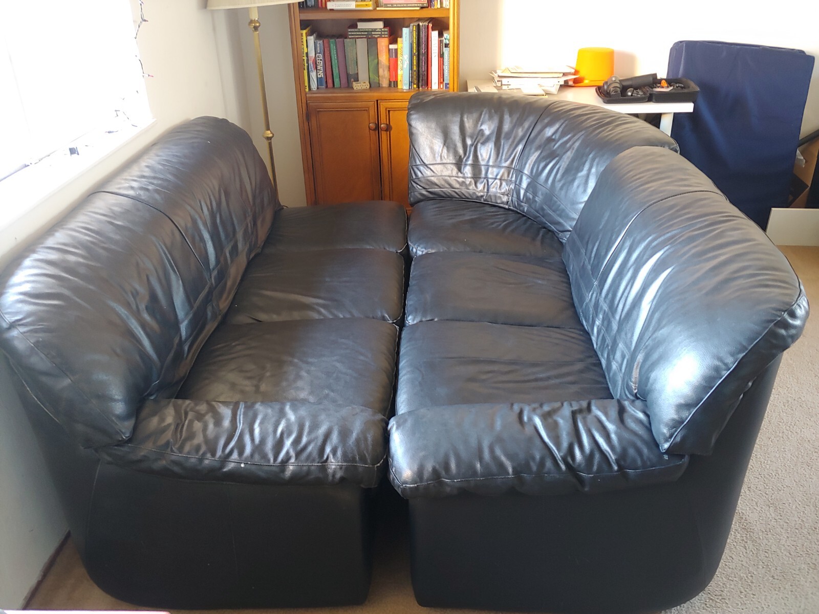 Black Sectional Couch eBay