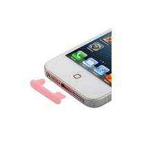 ANTI DUST Stopper Cap for IPHONE 5 5G USB Plug Headphones Earphone Kit Pink