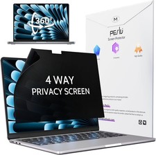 360 4 Way Privacy Screen for Macbook Air 13.6 13 Inch 2022-2026, M2, M3