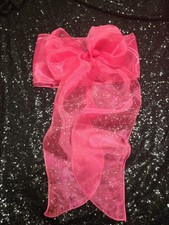20pc Sheer Chair Decor Bow Sash 104"x7 Magenta Hot Pink 1 Wedding Party Organza