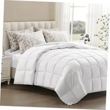 Lightweight Duvet Insert King, Summer Bedding Comforter King (104 × 90) White