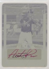 2014 Leaf Perfect Game Showcase Printing Plate Yellow 1/1 Austin Russ Auto 0c6
