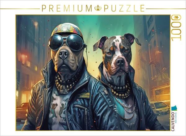 Puzzle Calvendo Les Chiens De Gangsters | 1000 PièCes, Format Assemblé 64 × 48 C-image