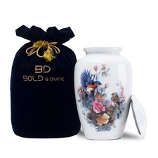 Birds  Floral Theme Cremation Urn  Human Ashes Adult Memorial urn, Burial, ...