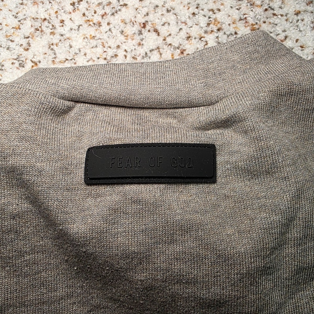 Fear of God Essentials Heavy Tee Dark Heather Oatmeal Oversized Men’s Sm View 6