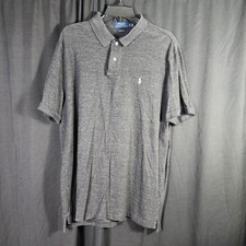 Polo Ralph Lauren Men Classic Fit Short Sleeve Heather Gray Polo Shirt XL