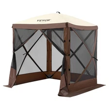 Pop Up Gazebo Tent, Pop-Up Screen Tent 4 Sided Canopy Sun Shelter with 4 Removab