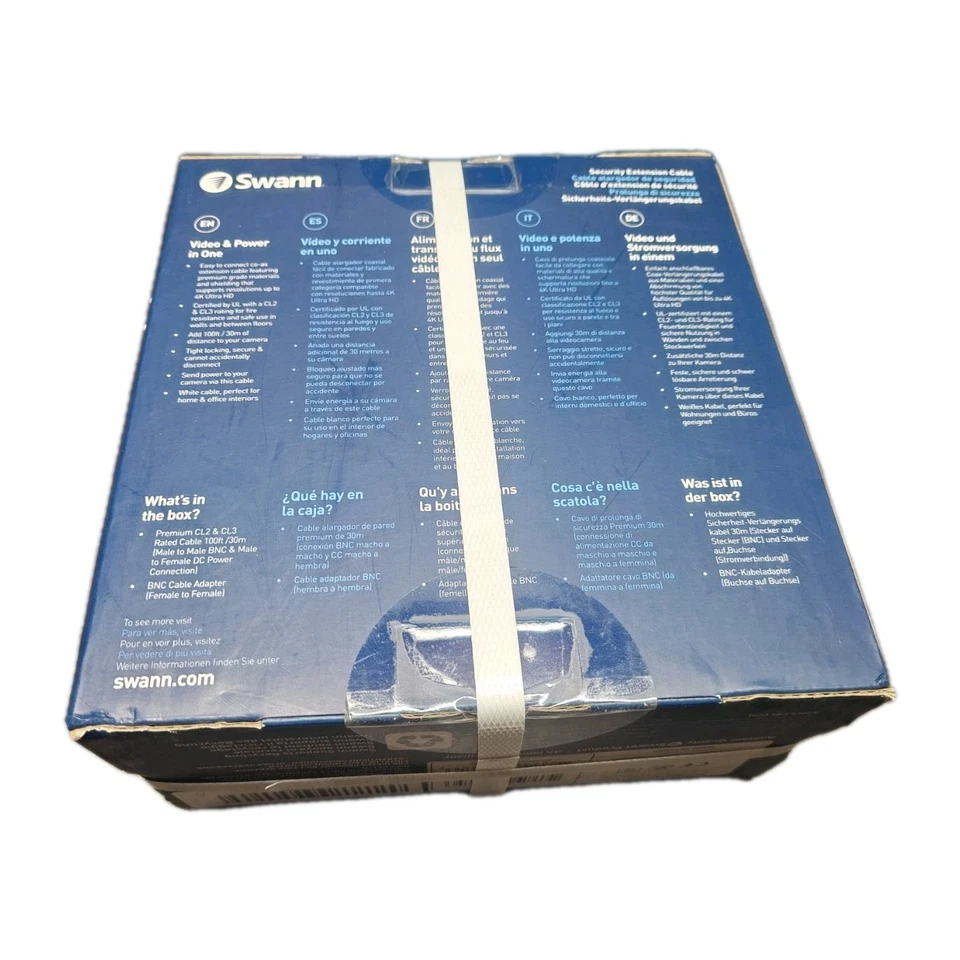 Swann BNC Coaxial Cable Extension UL Certified Fire Resistant 30m SWPRO-30ULCBL - Image 2 of 2