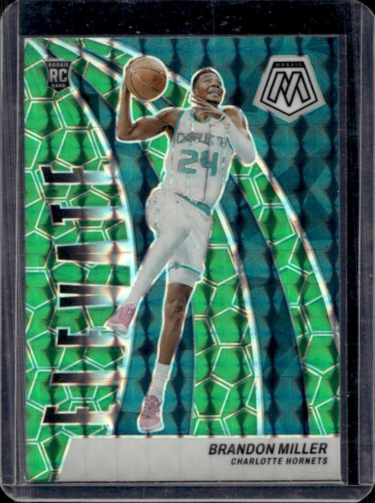 2023-24 Mosaic Brandon Miller Elevate RC Green Rookie #17 Hornets
