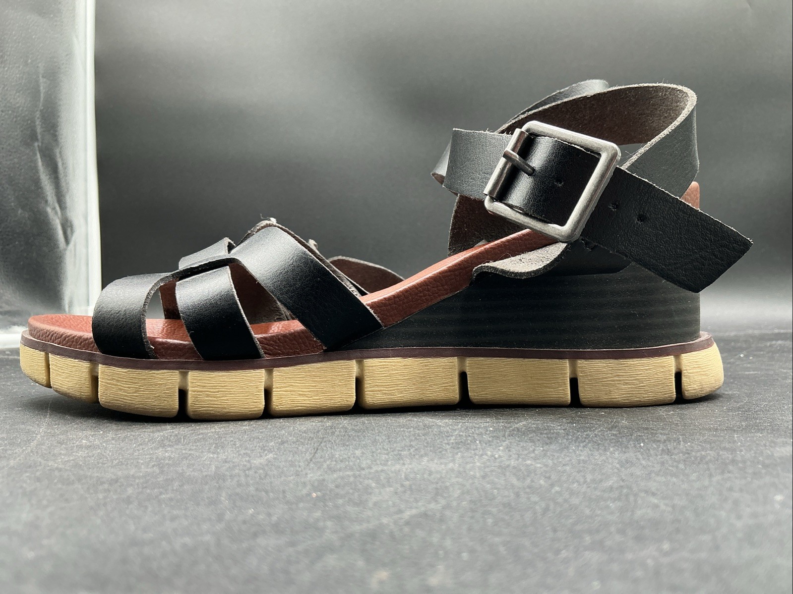 MIA Women's Black Strappy Ankle Strap Sandals Open Toe Size 10