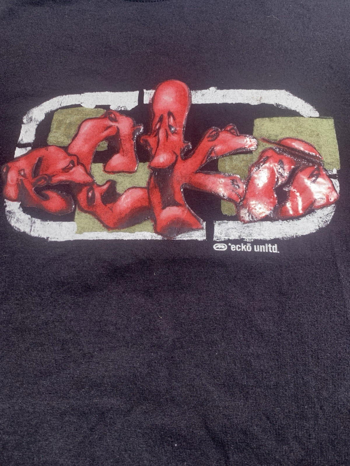 Ecko T shirt Horror Creatures box logo Goth Skater 90s Grunge Y2k XXL VTG