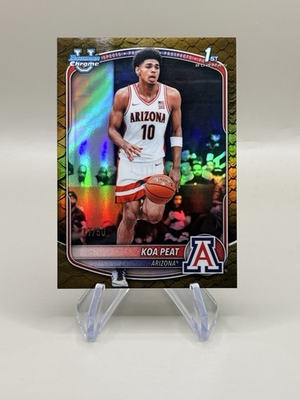 #ad #ad 2025 26 Bowman Chrome 1st Koa Peat Gold Reptilian Refractor 50 #BCP 3 Arizona $29.99
