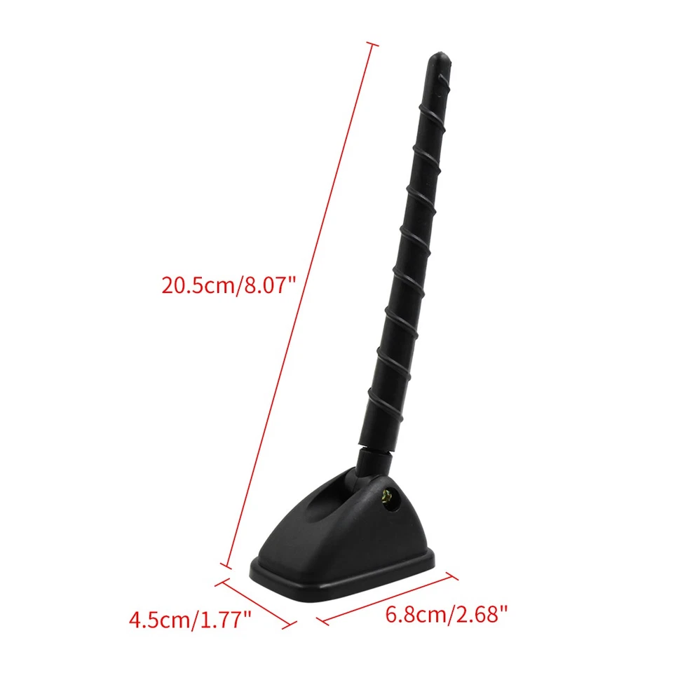 Black Plastic Roof Mount Adhesive Base Aerial Decorative Antenna for Car SUV - Image 2 of 4