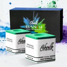 Banly Pool Cue Chalk, Nano Technology Billiard Chalk for Green-2 pcs