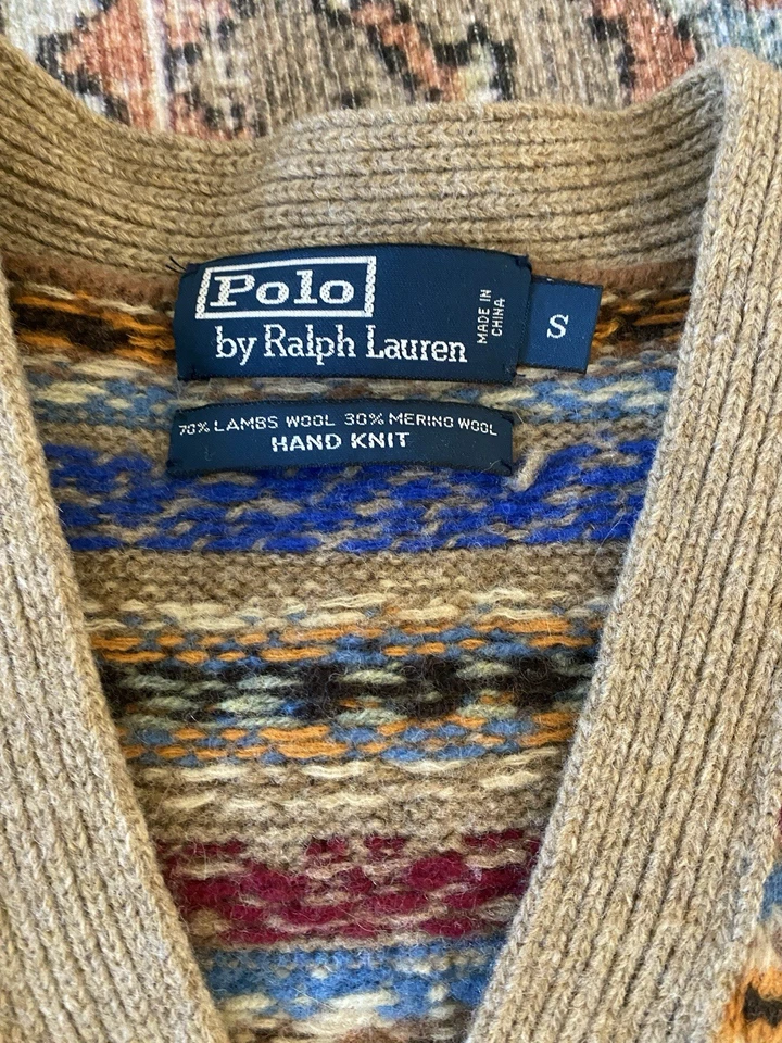 Polo Ralph Lauren Fair Isle Cardigan 100% Wool Size S - Image 2 of 4