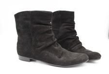 NINE WEST Women's Vinaltay Low Heel Black Bootie Micro Suede Sz 7-1/2M Boots