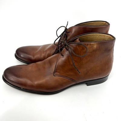 Paul Evans Mens Leather Chukka Boots Size Brown