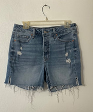 Old Navy OG Straight High-Rise Button Fly Cut-off Shorts, Size 10 - 5" Inseam
