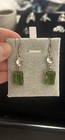 Vintage Peridot and CZ 925 Sterling Silver Cocktail Earrings 1.5 Inch Length — photo 3
