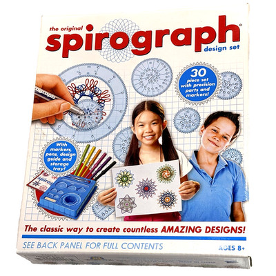 The Original Spirograph Design Set 30 Pc Precision Parts, Markers FACTORY SEALED