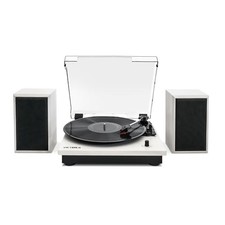 SPEED BELT DRIVEN TURNTABLE - VICTROLA MONTAUK VINYL RECORD PLAYER WOOD FINISH 3