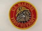 MARINE CORPS USMC BULLDOG PATCH LOGO "FIRST TO FIGHT" NEW 3"