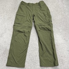 REI Co Op Pants Mens 36x32 Green Convertible Cargo Elastic Waist Outdoor Zip Leg