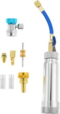 Aupoko AC Oil Dye Injector Kit, A/C Kit(8 Pcs) 