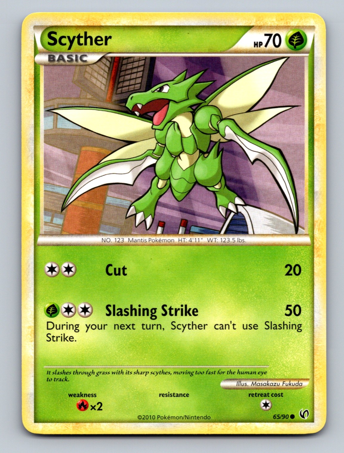 Scyther (65) - 65/90 Common Undaunted - LP - NM Pokemon TCG
