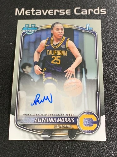 2025-26 Topps Bowman Chrome U Prospect #CPA-AO Aliyahna Morris 1st Auto