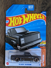 Hot Wheels 2025 A Case '83 Chevy Silverado Black on Gray Hot Trucks 157/250