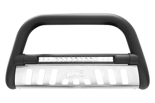 For Toyota Tacoma 05-15 3" Ultimate Black LED Bull Bar w Brushed Skid Plate - Image 2 of 4