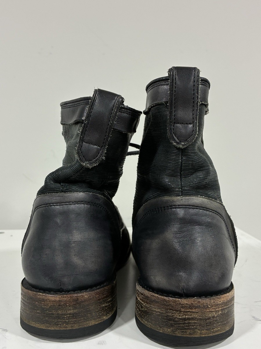 John Varvatos Collection Freeman Raw Edge Scored Leather Boots size EU 40 USA 7 $748 John Varvatos Freeman Raw Edge Scored Leather Boots  main image 2