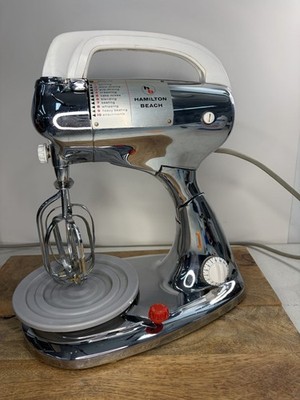 Hamilton Beach Scovill Stand 10 Speed Mixer Model K Chrome 1938 Working CLEAN