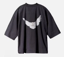 Yeezy Gap Balenciaga 3/4 Tee Dove Color Black Size Large Brand New Sealed In Bag