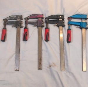 Bessey Bar Clamps Lot of 4 Red Handles