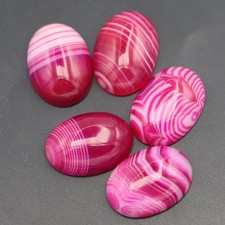 20pcs 18x25mm Natural Rose Red Agate Stone Oval CAB CABOCHON DIY No Holes