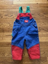 Vintage Oshkosh Vestbak Color Block Overalls 18mo