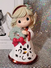 Precious Moments Angel "Wreathed In Christmas" Resin LED Musical Figurine