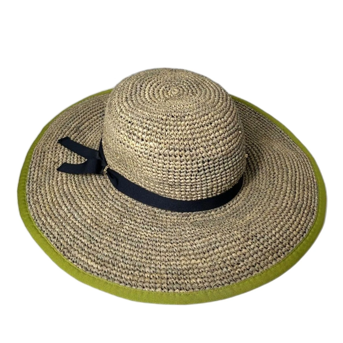 Hat Attack Straw Hat Do Not Disturb Raffia Wide Brim Adjustable OS Raffia Crochet Cowboy – Hat Attack New York main image 3