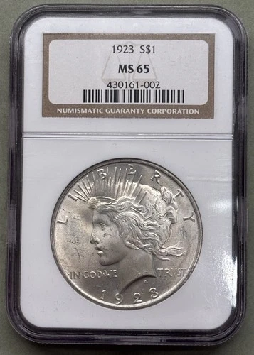 1923 Peace Dollar NGC MS65