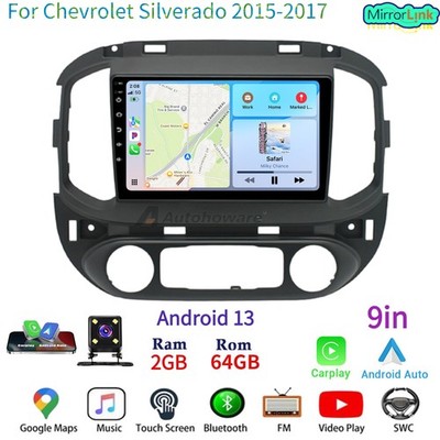 Android 13.0 Car Stereo Radio GPS WIFI For Chevrolet Silverado 2015-2017 Carplay