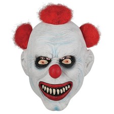 Scary Evil Clown Mask Latex Joker Headwear Halloween Cos Horrow Killer Headgear