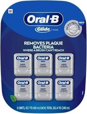 Oral-B Glide Cool Mint Deep Clean Floss, 6 Count, 787.4 Foot Pack of 1