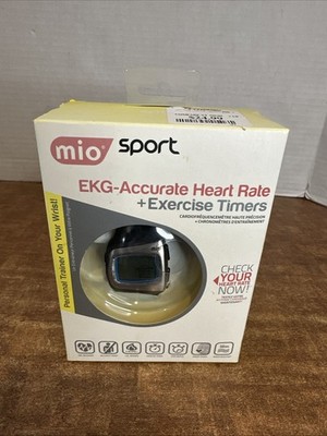 NEW MIO Sport EKG-Accurate Heart Rate Monitor Watch + Exercise Timers W Box READ