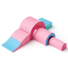 Kids 5-Piece Climb and Crawl Activity Play Set Safe Foam Blocks Soft Climber