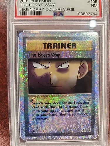 The Boss's Way Legendary Reverse Holo Pokemon Card WOTC Near Mint PSA 7