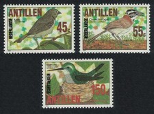 Neth. Antilles Grassquit Sparrow Emerald Birds 3v 1984 MNH SG#863-865