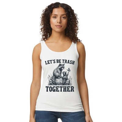Lets Be Trash Together Damen Trägershirt Tank Top Trash Panda Waschbär Geschenk für Sie
