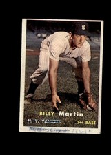 1957 Topps Billy Martin #62 New York Yankees Poor Condition